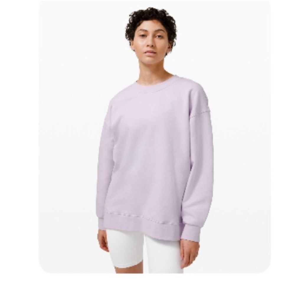 Lululemon Perfectly Oversized Crew in Lavender‎ Dew Sz 10